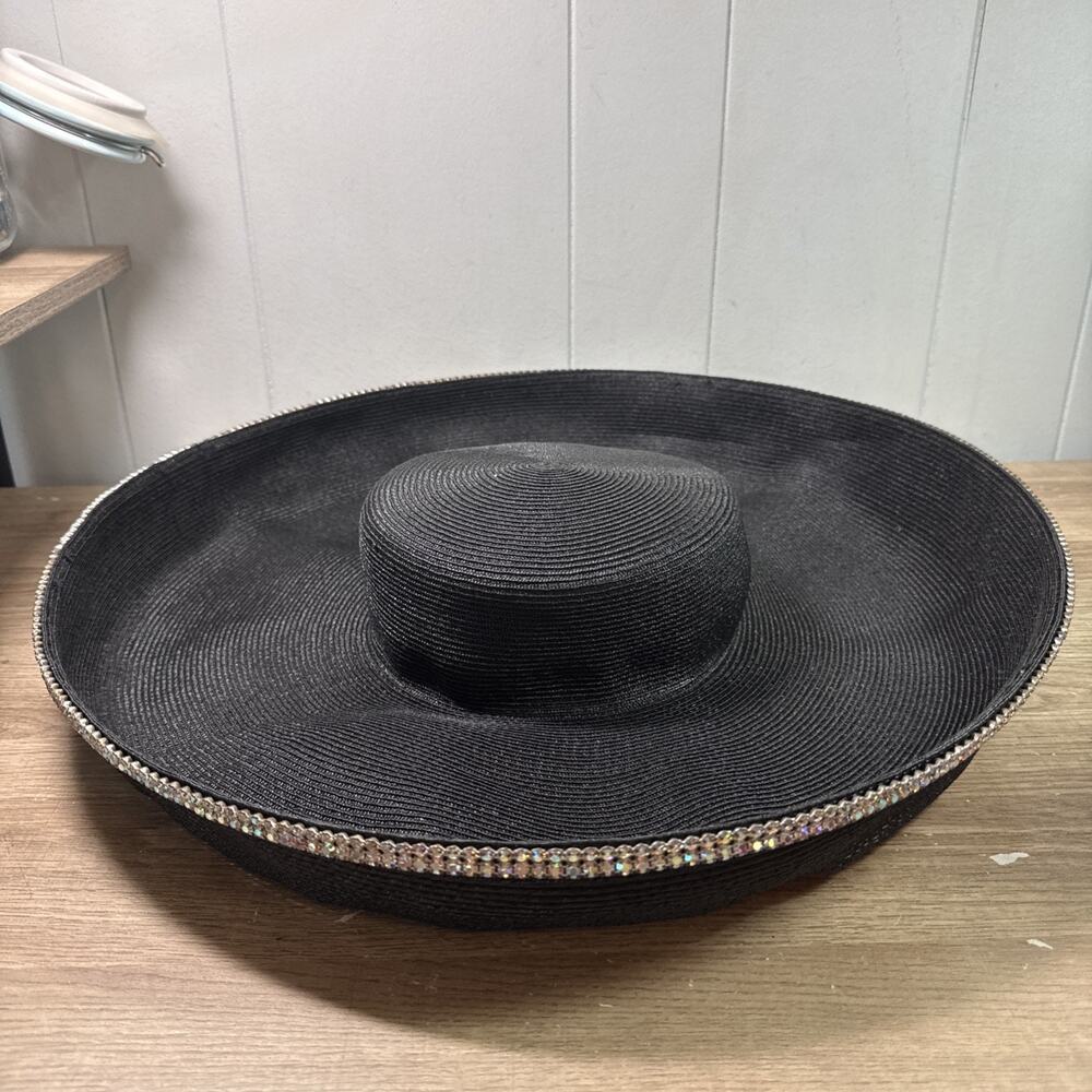 B Michael Signature Hat Womens Fancy Church One Size Black